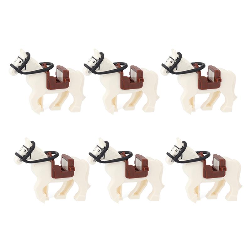 Medieval Military Building Blocks Cavalry Army Horse Animal Elephant Camel Wolf Crocodile Brick Toy Accessories S003