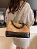 Damen Retro Farbblock Tragetasche mit Kette - Vielseitiger Schulter- & Umhängetaschen-Stil für den täglichen Gebrauch