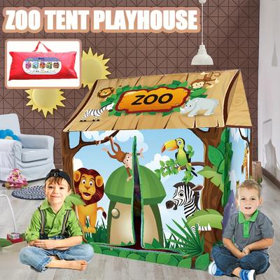 Non-Toxic Children Playhouse Tent Indoor Big Space Kids Tent Outdoor Easy To Carry And Install Large Room Crawling Birthday Christmas