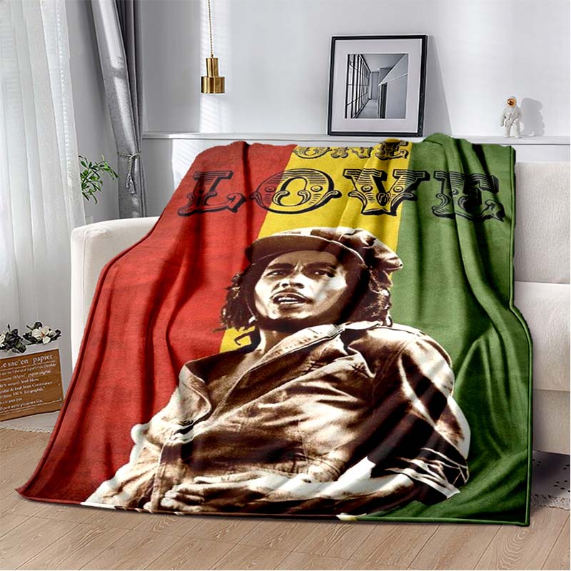 

Bob Marley Reggae Music King Blanket,portable and Suitable for All Seasons, Making A Unique Birthday Gift.A Soft Flannel Blanket 75x90cm