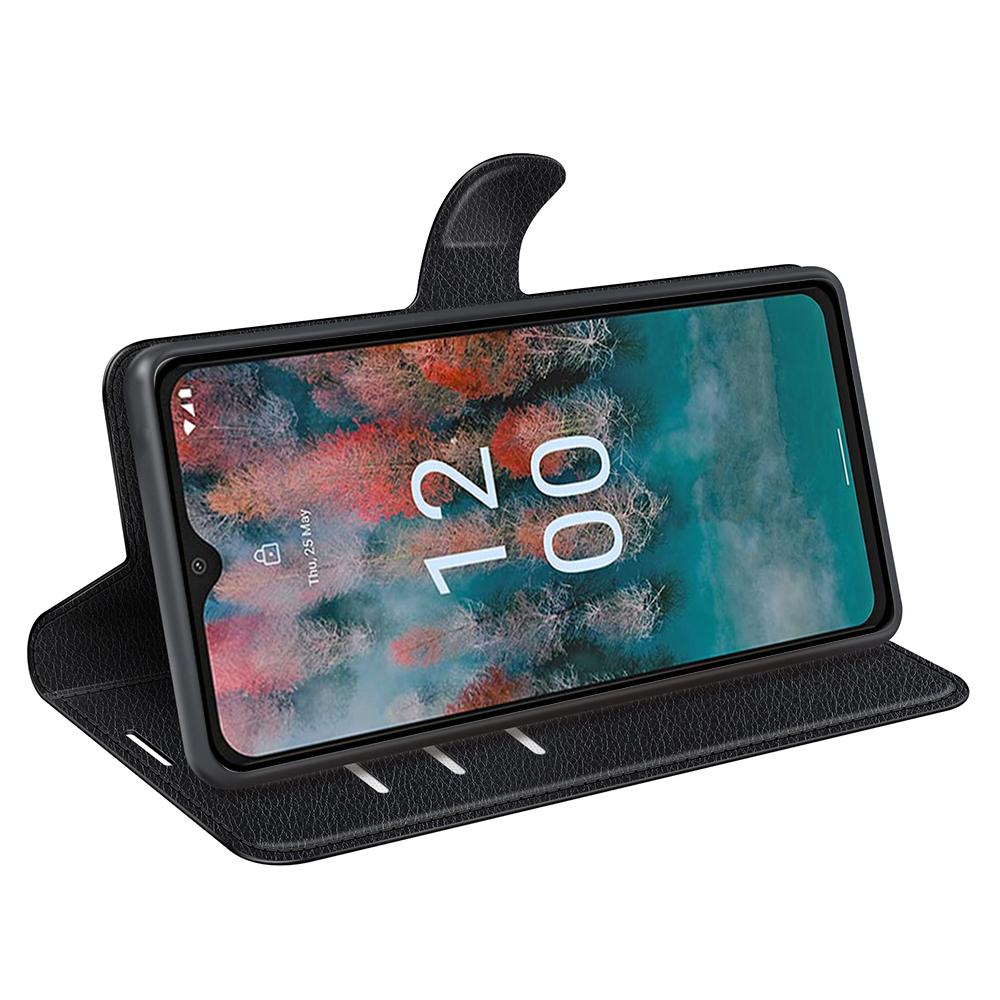 For Nokia C12 4G/C12 Pro/C12 Plus Wallet Litchi Texture Phone Case Anti-Scratch Stand PU Leather Protective Cover