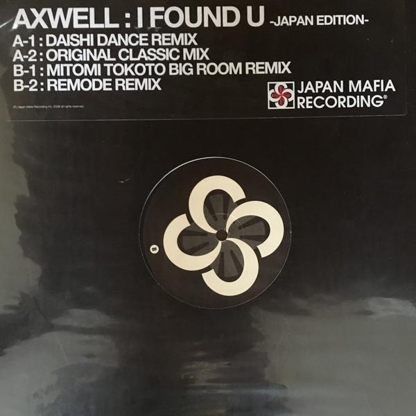 

12inch Record AXWELL - I Found U (Japan Edition) JMR003 Japan Mafia Rec 2007 Japan Dance & Electronica Used