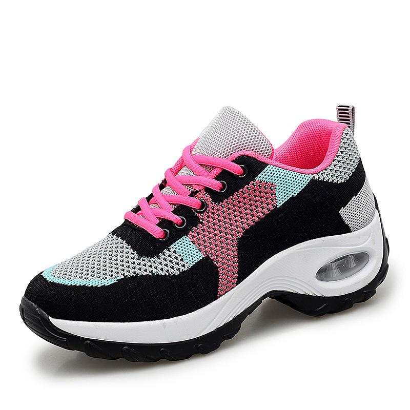 

Spring and summer new lightweight soft-soled rocking shoes fly-woven mesh air cushion shoes 42