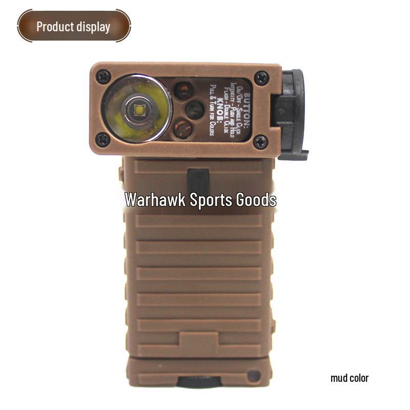 Rattlesnake Multicolor Tactical Signal Headlamp: Hands-Free, Waterproof, IR, White, Red, Blue Lights for Outdoor Use.