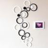 5PCS/Set DIY TV Background Home Decor Wall Stickers 3D Circles Round Decals Mural