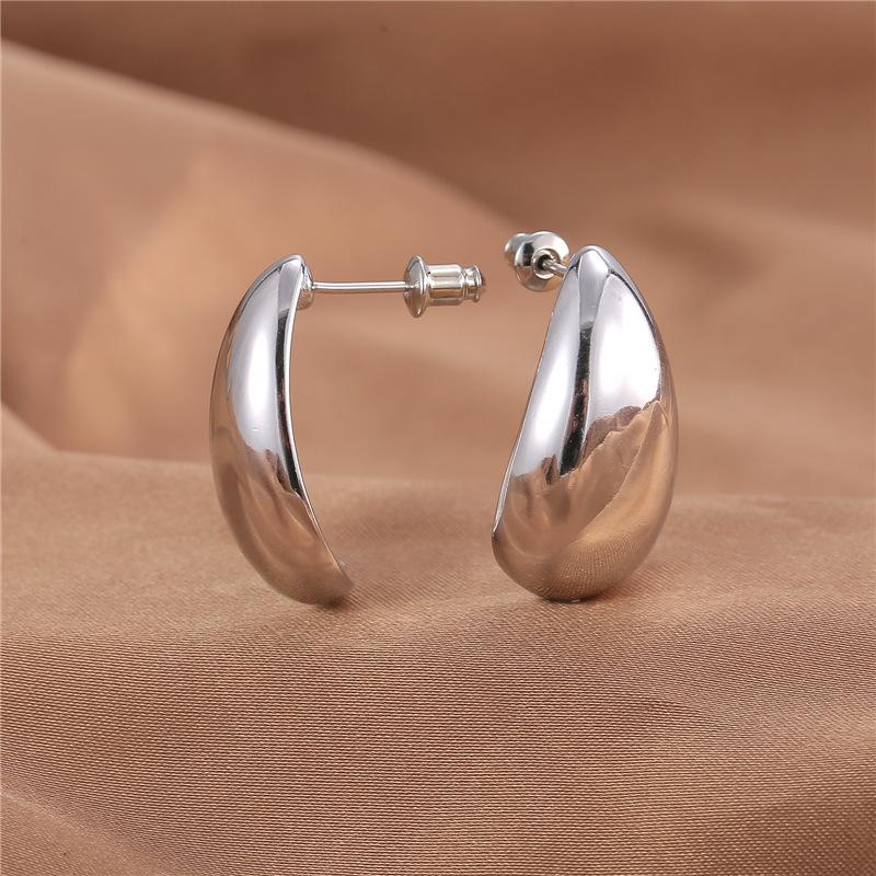 Trendy Circle Twists Hoop Earring For Women Simple Temperament Hyperbole Gold Color Ear Daily Wear Jewelry Party Gifts