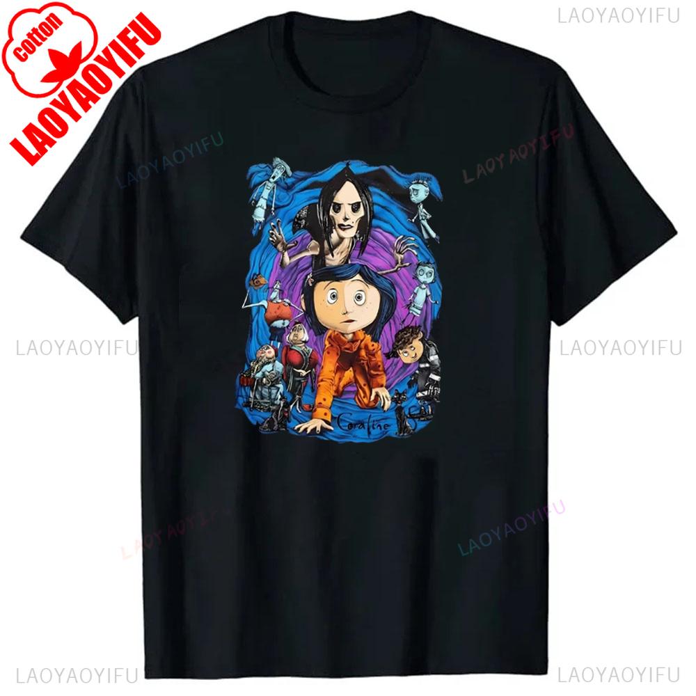 

Кэролайн Яркая Готическая Мультяшная Графическая Футболка Женская С Коротким Рукавом Круглый Вырез Удобная Летняя Футболка Модный Топ для Женщин 3XL