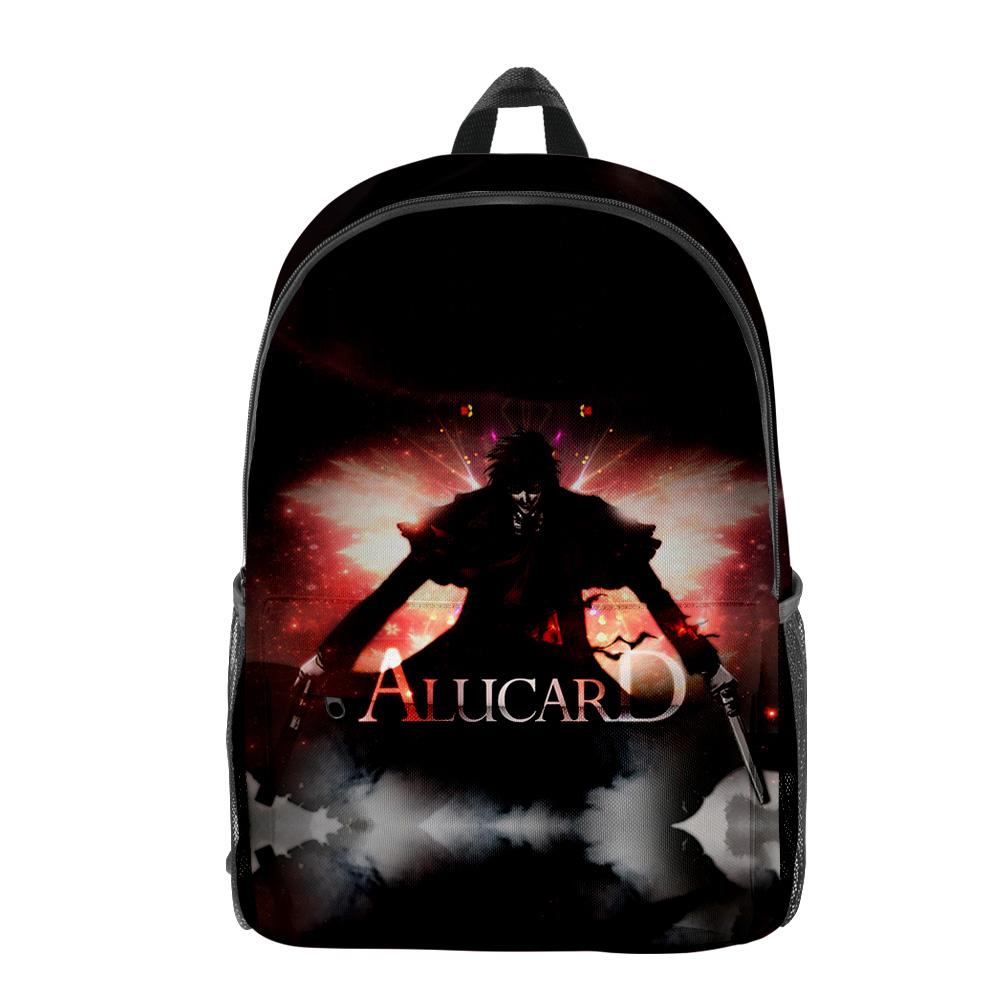 Classic Novelty Funny Cool Hellsing pupil Bookbag Notebook Backpacks 3D Print Oxford Waterproof Boys/Girls Travel Backpacks