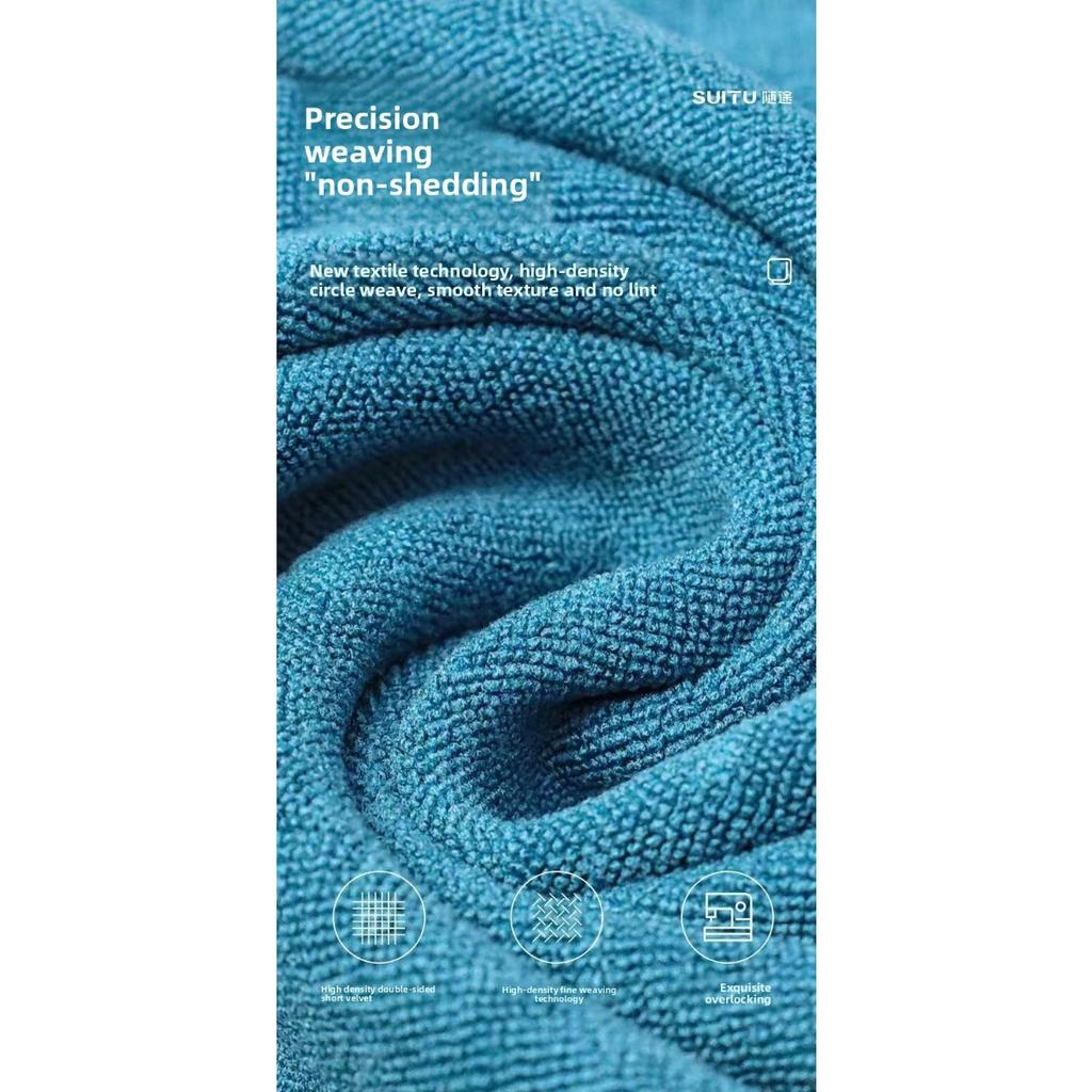 60*160 Super Absorbent Microfiber Car Cleaning Cloth/thickened Design/interior Glass and Dashboard No Stripe Wiping Cloth