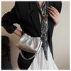 Folded Underarm Lychee Pattern Bags Fashionable Simple Chain Versatile Single Shoulder Oblique Span Handbag