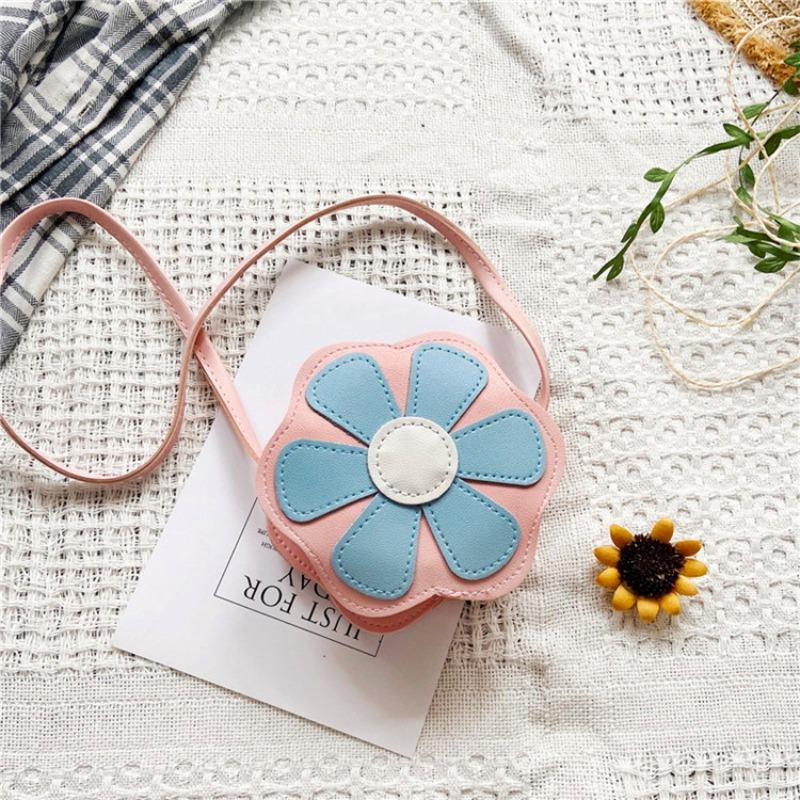 Candy color children's small bag fashionable and cute mini flower shape princess messenger bag baby change bag