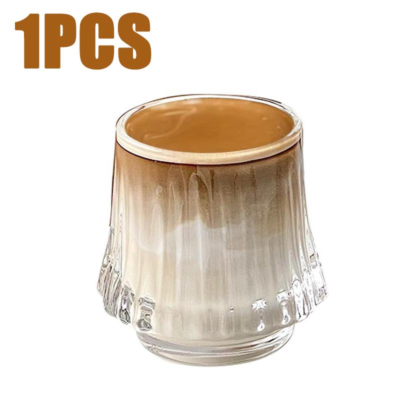 1/2PC Heat Resistant Vertical Glass Coffee Cup Transparent Whiskey Beer Glass Creative Household Drinkware Party Glass Supplies