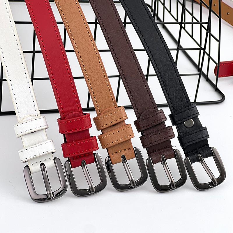 Womens Trendy Cowhide Belt With Alloy Buckle For Daily Office And Outfits Casual
