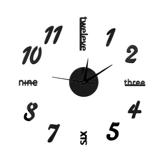 High Quality Sticker Wall Clock Battery-operated Sturdy Long-lasting
