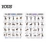 Beginner Friendly Fitness Guide 2 Pcs Dumbbell Workout Chart Poster, Full Body Exercise Training Routine Wall Art, Strength for Home Gym