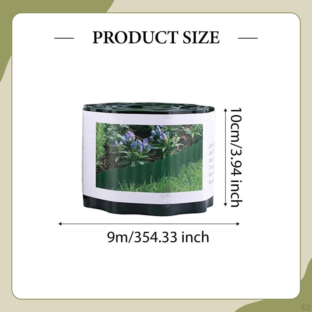 Garden Edging Border Backyard Ornament Patio Barrier Landscape height 10cm