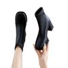Women's French Ankle Boots: Korean Style, Soft Leather, 2025 Autumn/Winter Collection, Martin Square Toe, Chunky Heel