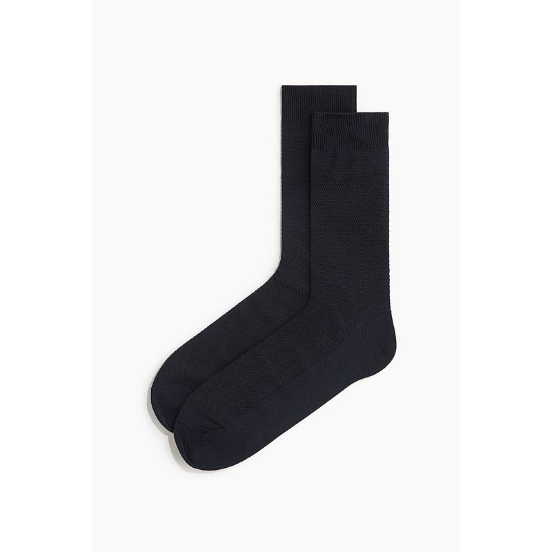 

Мужские носки HM 2025 Лето Новое поступление Пике Мягкие носки 1282160 Navy blue 23-24