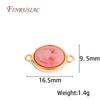 18K Real Gold Plated Lady Cameo Pendants DIY Necklace Making Accessories,Classic Oval Connector Pendant Findings Wholesale