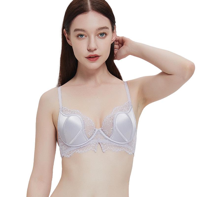 The Source Manufacturer Is Light Luxury Sexy Underwear, Girl Lace Soft Steel Ring, Half a Cup of Small Breasts Gathered and Supported