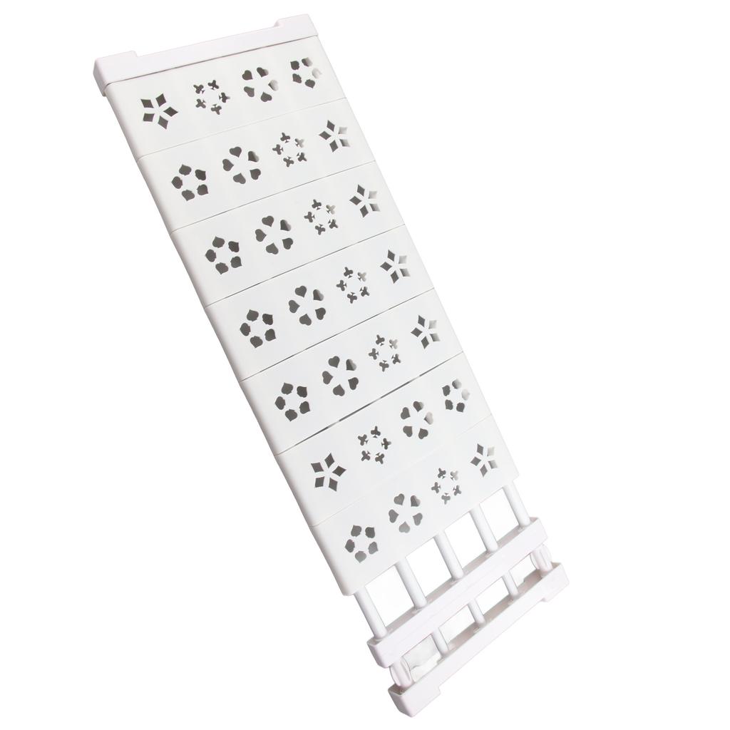White Expandable Closet Tension Shelf No Drill Telescopic Wardrobe Tension Shelf Organizer Divider