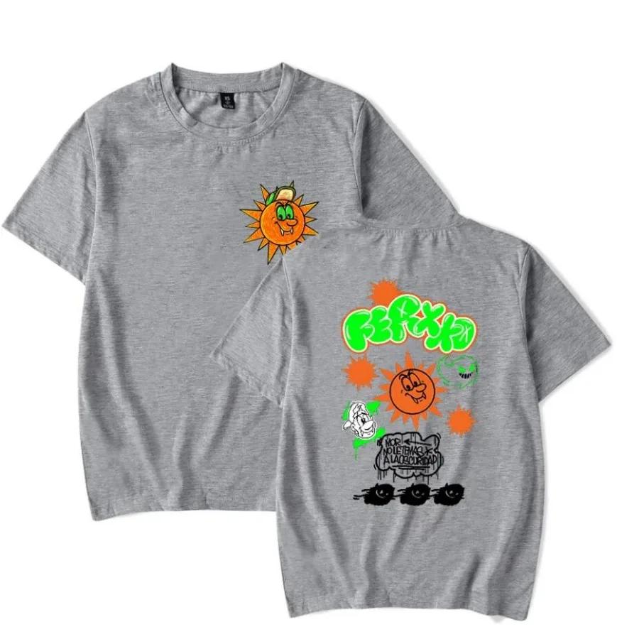 Rapper Feid Ferxxo T-shirts Ferxxocalipsis Album Merch Women Men Fashion Casual Short Sleeve Summer Oversized Tees Streetwear