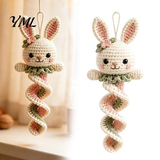 Textile Crafting Hobby Kit Crochet Garden Animal Spiral Hanging Kit, Beginner Friendly DIY Swing Personalized Handmade Gift Idea Butterfly Ladybug
