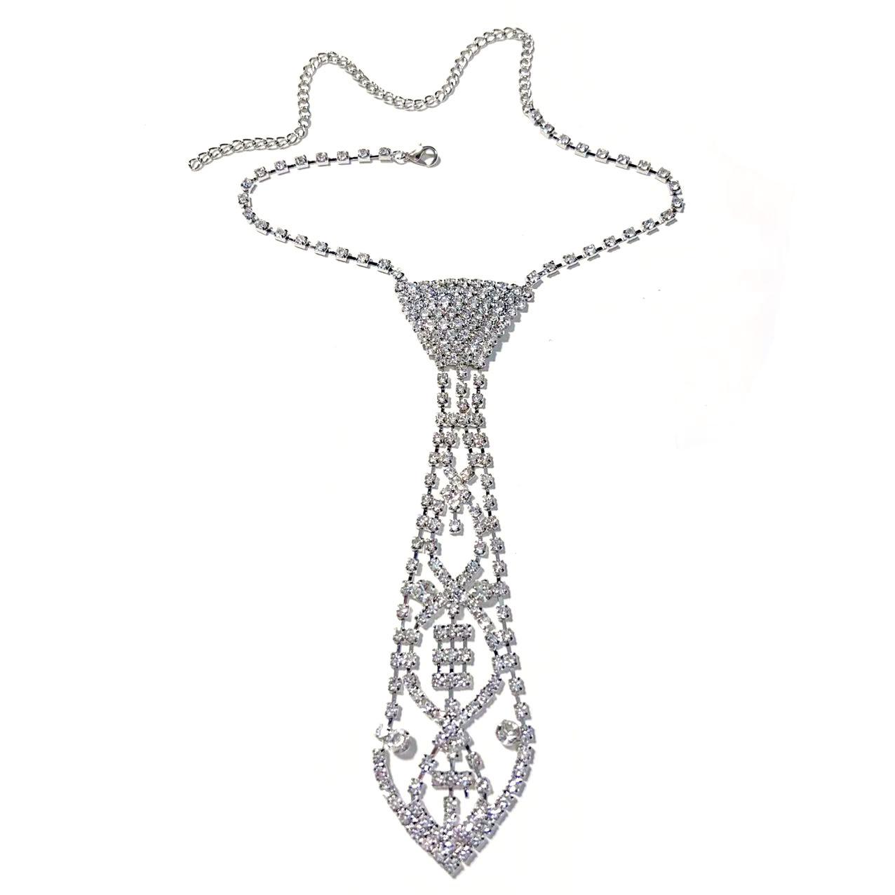 

Міжнародний Модний Ланцюжок з Кігтями та Стразами, Метелик-Кольє для Жінок срібний