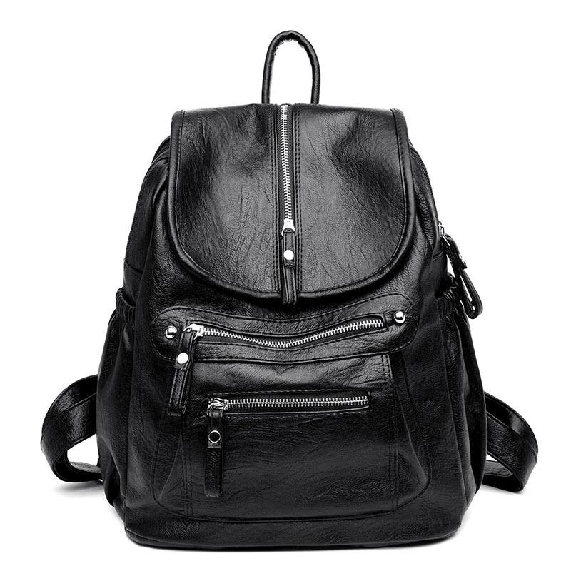 Trendy Backpack, Fashionable and Casual Women's Bag, Large-capacity Schoolbag, Simple Travel Backpack