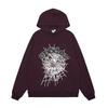 Felpa Oversize Unisex con Stampa di Lettere Metallizzate Stile Hip Hop Felpa in Cotone Uomo Abbigliamento Casual Invernale