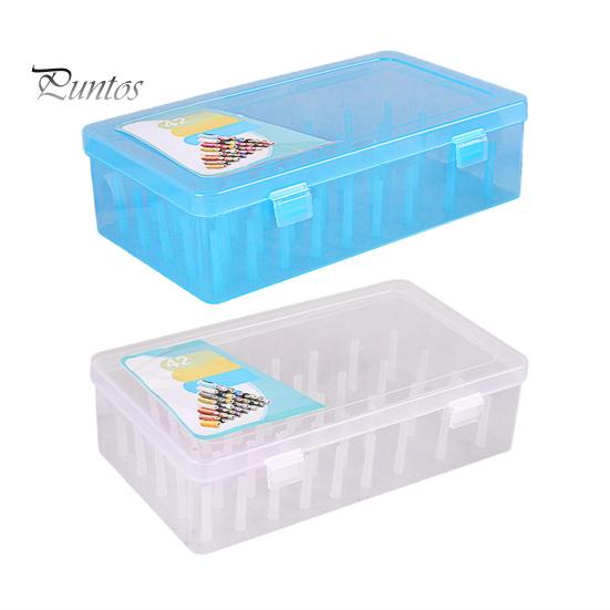 42 Axis Sewing Threads Box Transparent Needle Wire Storage Organizer Containers