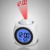 Projector Table Clock Multifunction Plastic USB Charging LED Voice Function Projection Alarm Clock