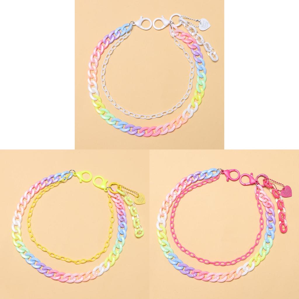 Candy Color Heart Pendant Belt Chain For Men And Women Fashion Accessories