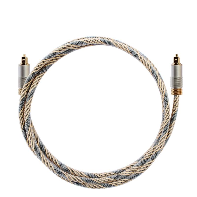 Digital Optical Audio Cable Male to Male SPDIF Cable with Nylon Braided Fiber Optic Cord for Home Theater Soundbar TV