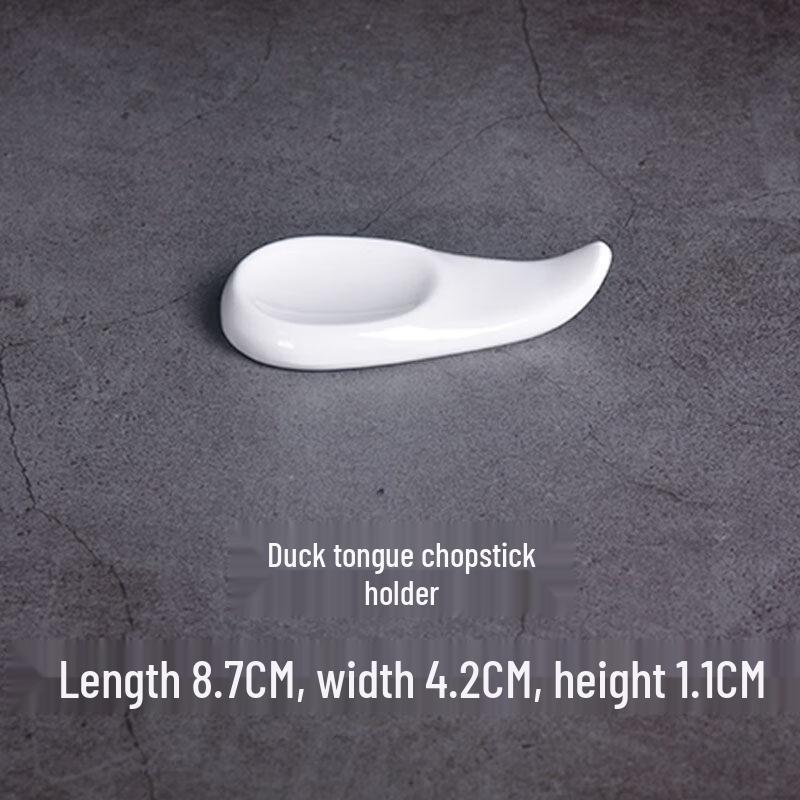 Pure White Ceramic Chopstick Rests (10-Pack)
