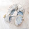 High Heel Shoes Pink Rhinestone Princess Elsa Dress Up Performance Shoes