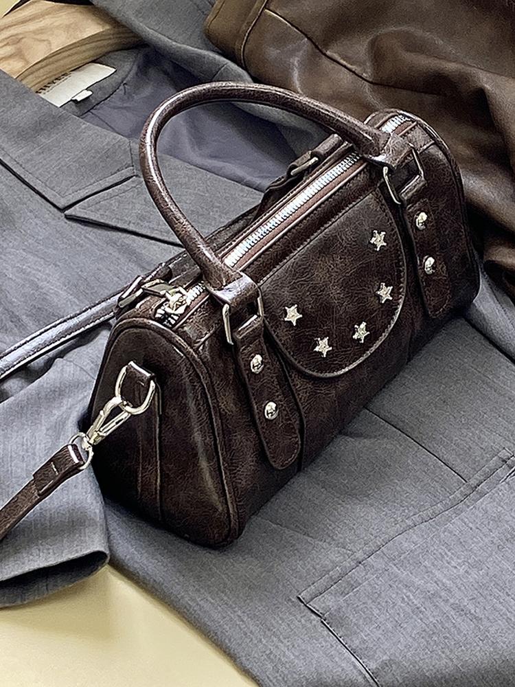 Retro Women's Handbag Autumn/Winter New Star Decorati One Shoulder Bags Korean Design Sense Versatile PU Crossbody Bag