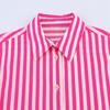Camicia a Righe da Donna Vestibilità Larga Manica Lunga Casual da Ufficio 2025 Leggera Miscela di Cotone