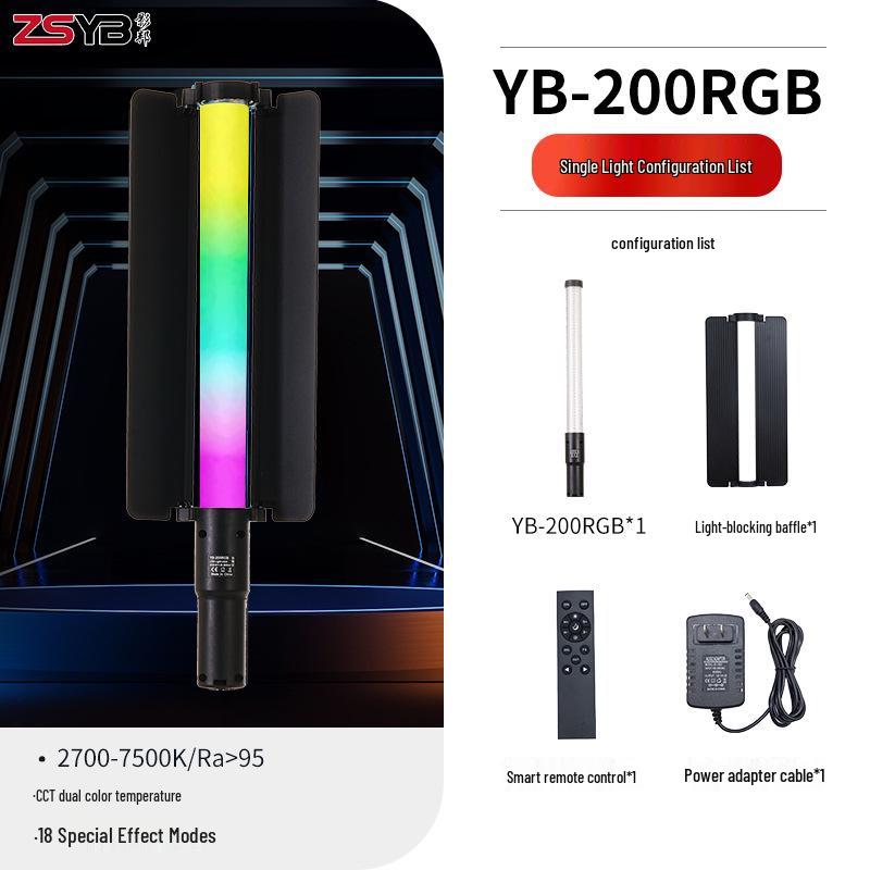 8-Color RGB LED Stick Light, 20W Handheld Portrait and Background Softlight for Outdoor Photography.