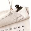 12-Month English Calendar Fabric Creative Planner Retro Cotton Cloth Calendar  Home Office