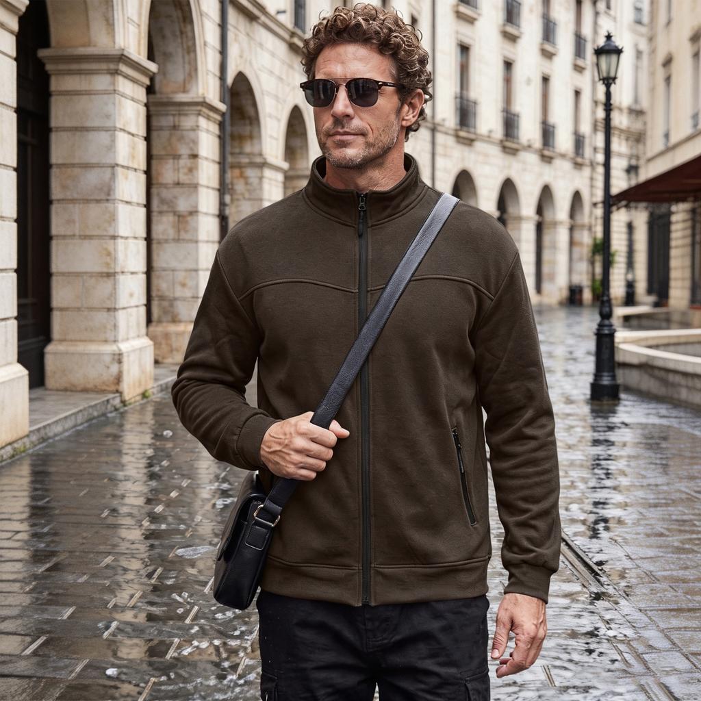 Men's Casual Lined Cardigan Jacket