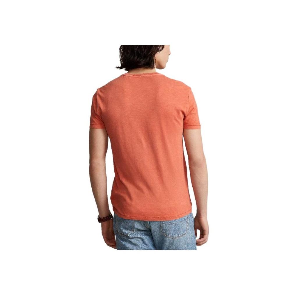 Polo Ralph Lauren Letter Slim Fit Crew Neck Short Sleeve T-Shirt Men Tops Orange 710850540-004