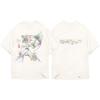 American Vintage High Street T-Shirt Cartoon Print Loose Fit Short Sleeve Men Women Teens