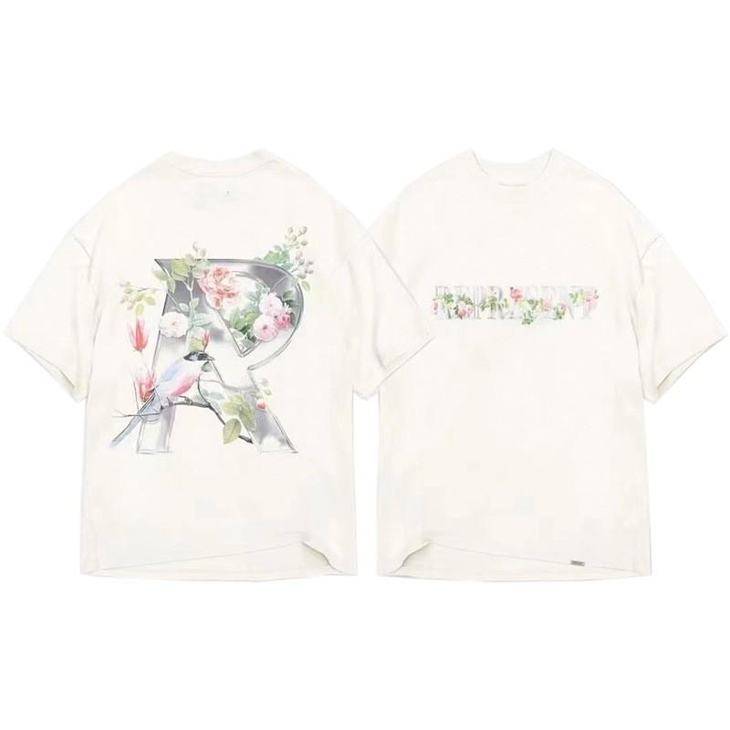 American Vintage High Street T-Shirt Cartoon Print Loose Fit Short Sleeve Men Women Teens