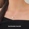 S925 Sterling Silver Slim Waist Clavicle Necklace: Light Luxury, Versatile, New Style for Women