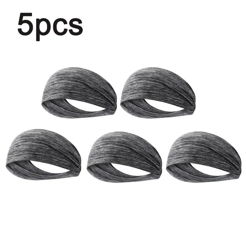 1/3/4/5pcs Elastic Sports Headbands Sweat Absorption Headdress Quick Dry Workout Headband Anti-slip Breathable Sweatbands