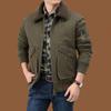 Autumn Winter Clothing Middle-aged and Elderly Men's Velvet Thick Casual Cotton-padded Clothes