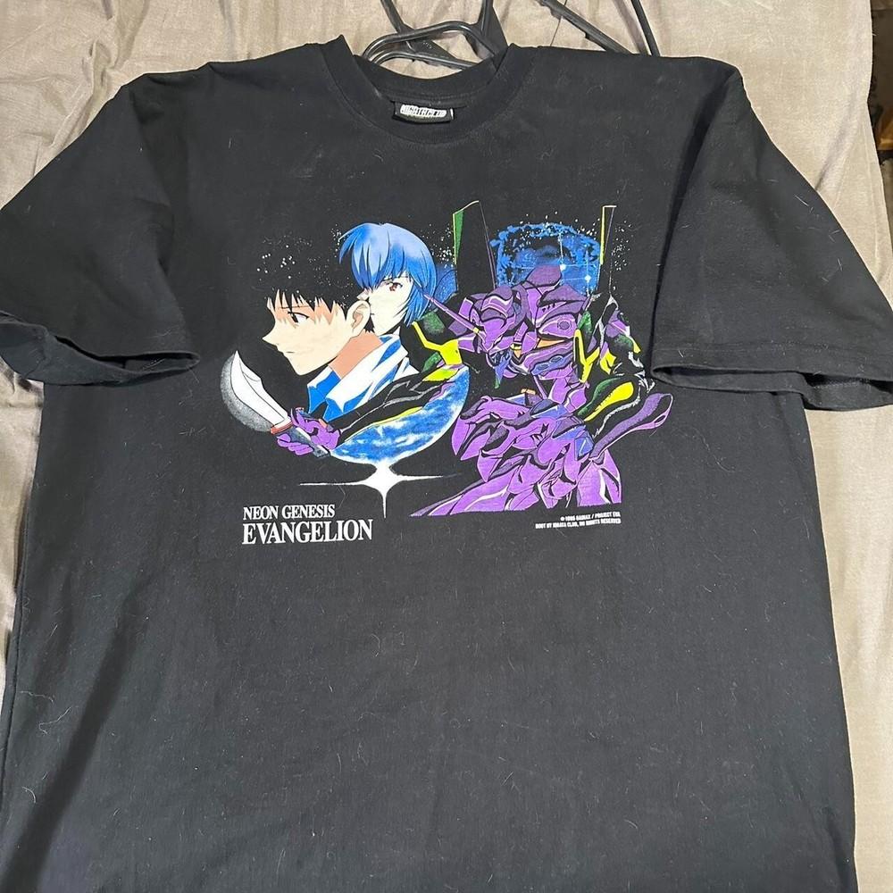 

Винтажная футболка с коротким рукавом в стиле аниме и манги Neon Genesis Evangelion Классическая унисекс футболка L