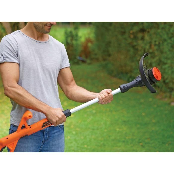 Coupe-bordure électrique BLACK+DECKER - ST1823 - 18V - 25 cm - Avec batterie 18 V - tête pivotante