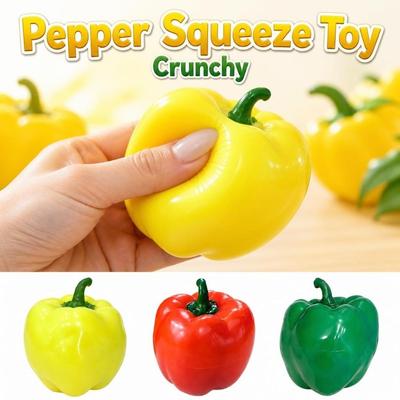 Crunchy Pepper Squeeze Toy Sound Effects TPR Fidget Toy Office Desk Toy